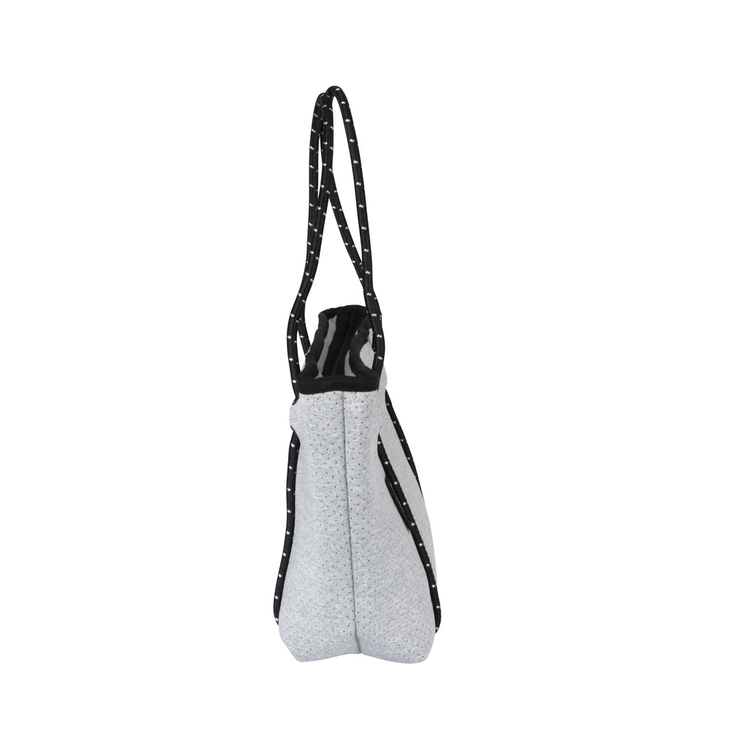 BOUTIQUE MINI Neoprene Tote Bag With Zip - LIGHT MARLE-neoprene bag-shopping bag-handbag-travel bag-washable-vegan bag-Willow Bay Australia
