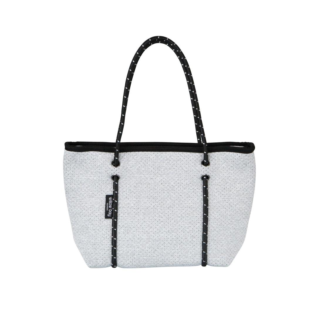 BOUTIQUE MINI Neoprene Tote Bag With Zip - LIGHT MARLE-neoprene bag-shopping bag-handbag-travel bag-washable-vegan bag-Willow Bay Australia