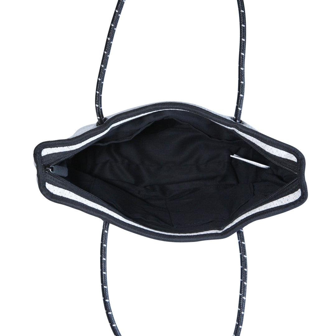 BOUTIQUE MINI Neoprene Tote Bag With Zip - LIGHT MARLE-neoprene bag-shopping bag-handbag-travel bag-washable-vegan bag-Willow Bay Australia