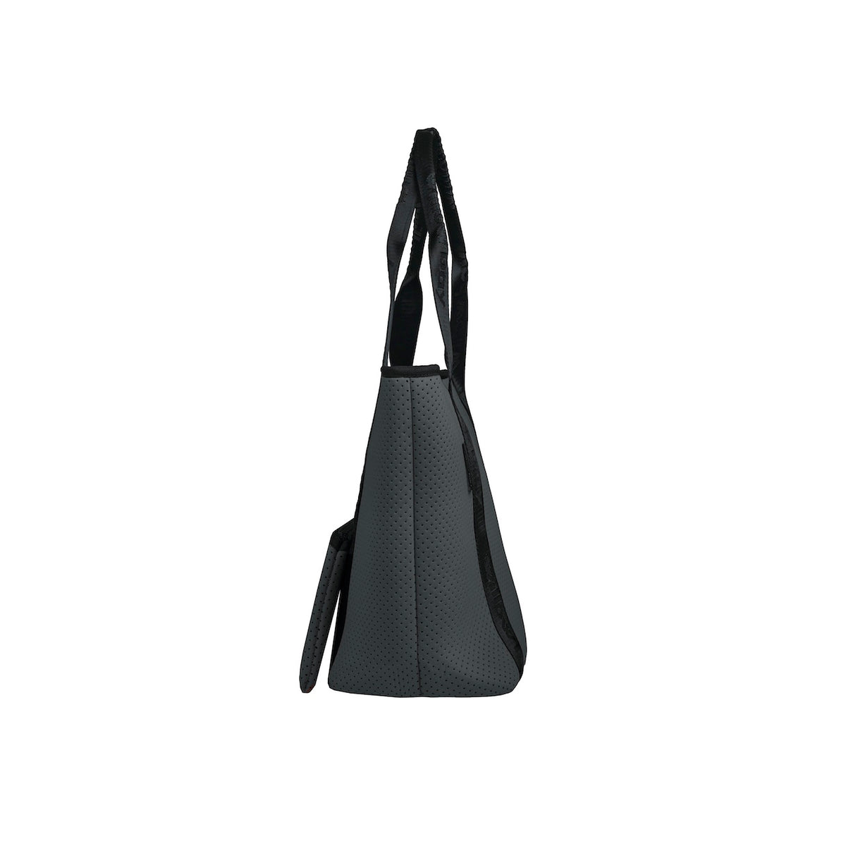 BOUTIQUE TRAVEL Neoprene Tote Bag With Zip (with luggage/trolley sleeve) - CHARCOAL