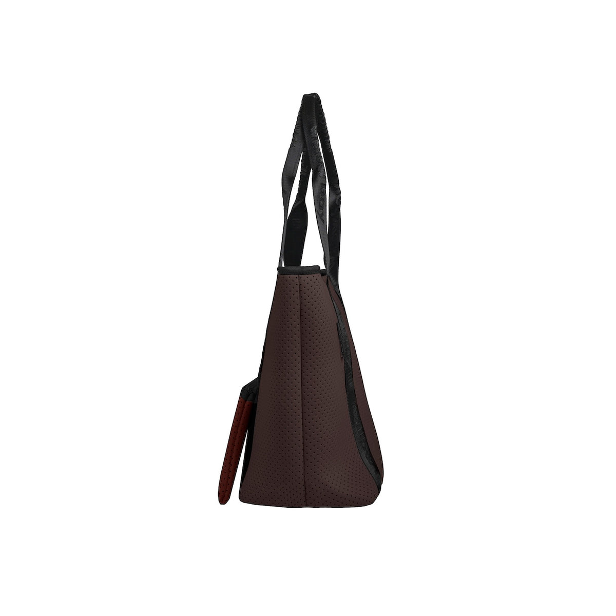 BOUTIQUE TRAVEL Neoprene Tote Bag With Zip (with luggage/trolley sleeve) - CHESTNUT