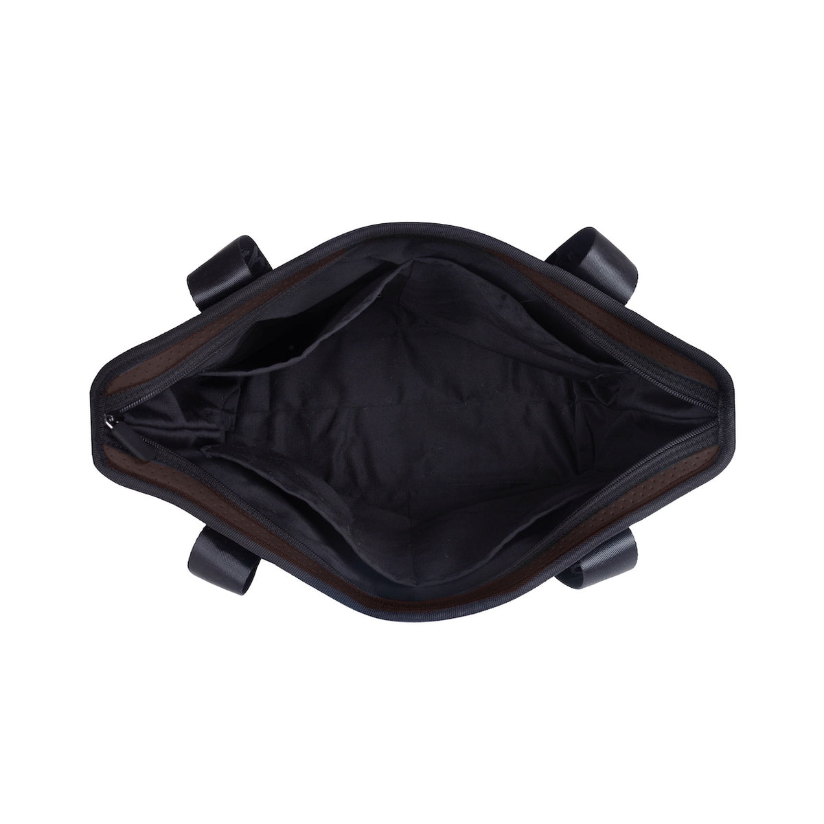 BOUTIQUE TRAVEL Neoprene Tote Bag With Zip (with luggage/trolley sleeve) - CHESTNUT