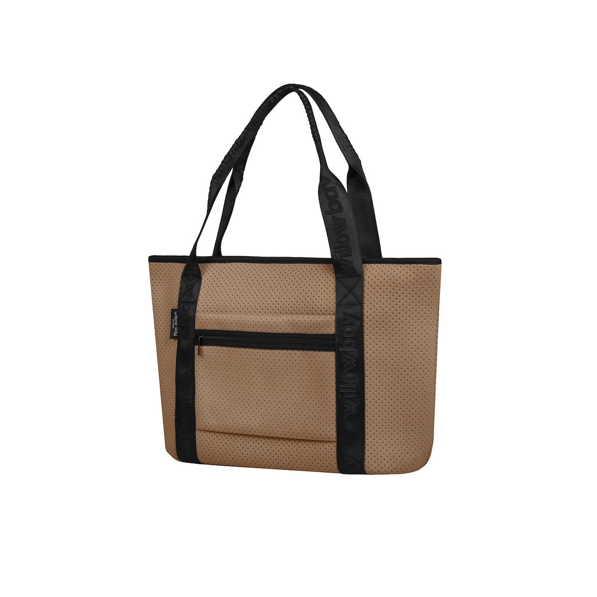 BOUTIQUE TRAVEL Neoprene Tote Bag With Zip (with luggage/trolley sleeve) - DESSERT CLAY