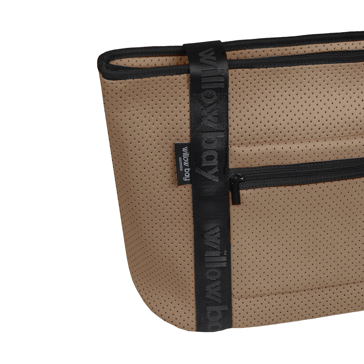BOUTIQUE TRAVEL Neoprene Tote Bag With Zip (with luggage/trolley sleeve) - DESSERT CLAY