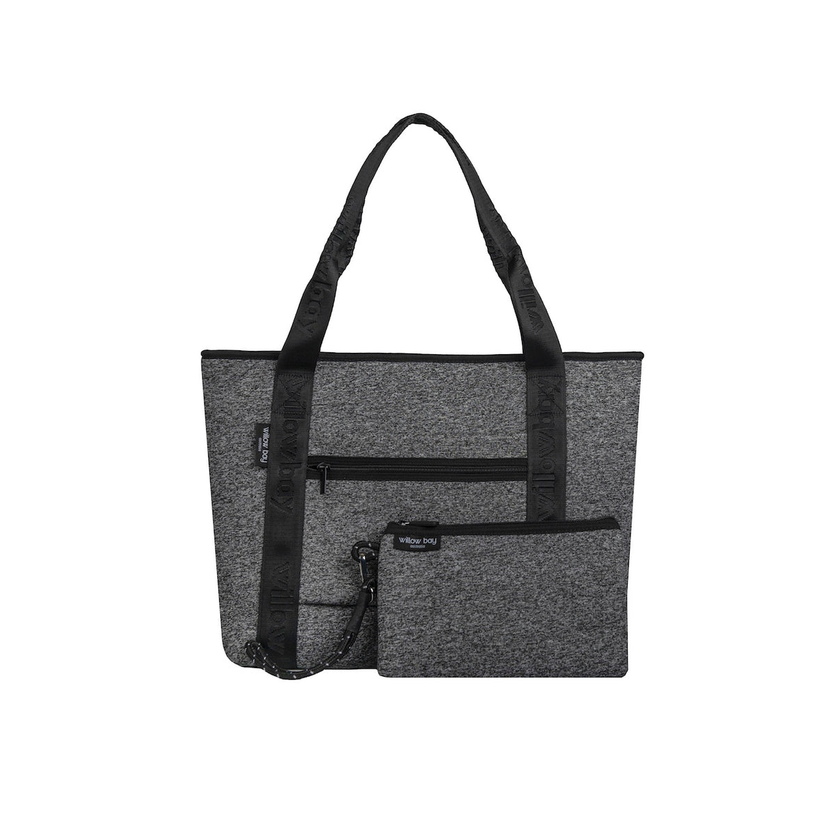 BOUTIQUE TRAVEL Neoprene Tote Bag With Zip (with luggage/trolley sleeve) - DARK MARLE