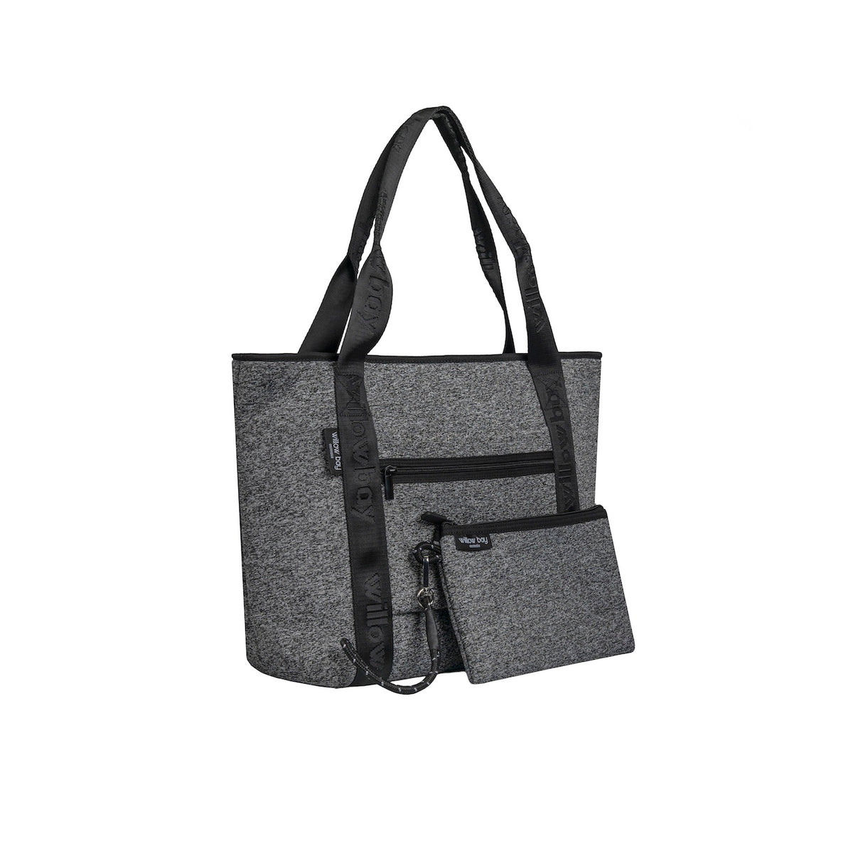BOUTIQUE TRAVEL Neoprene Tote Bag With Zip (with luggage/trolley sleeve) - DARK MARLE