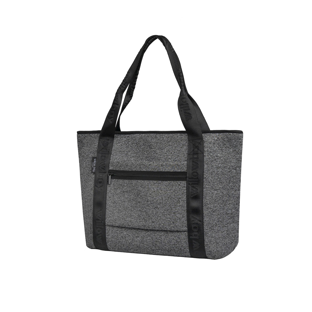 BOUTIQUE TRAVEL Neoprene Tote Bag With Zip (with luggage/trolley sleeve) - DARK MARLE