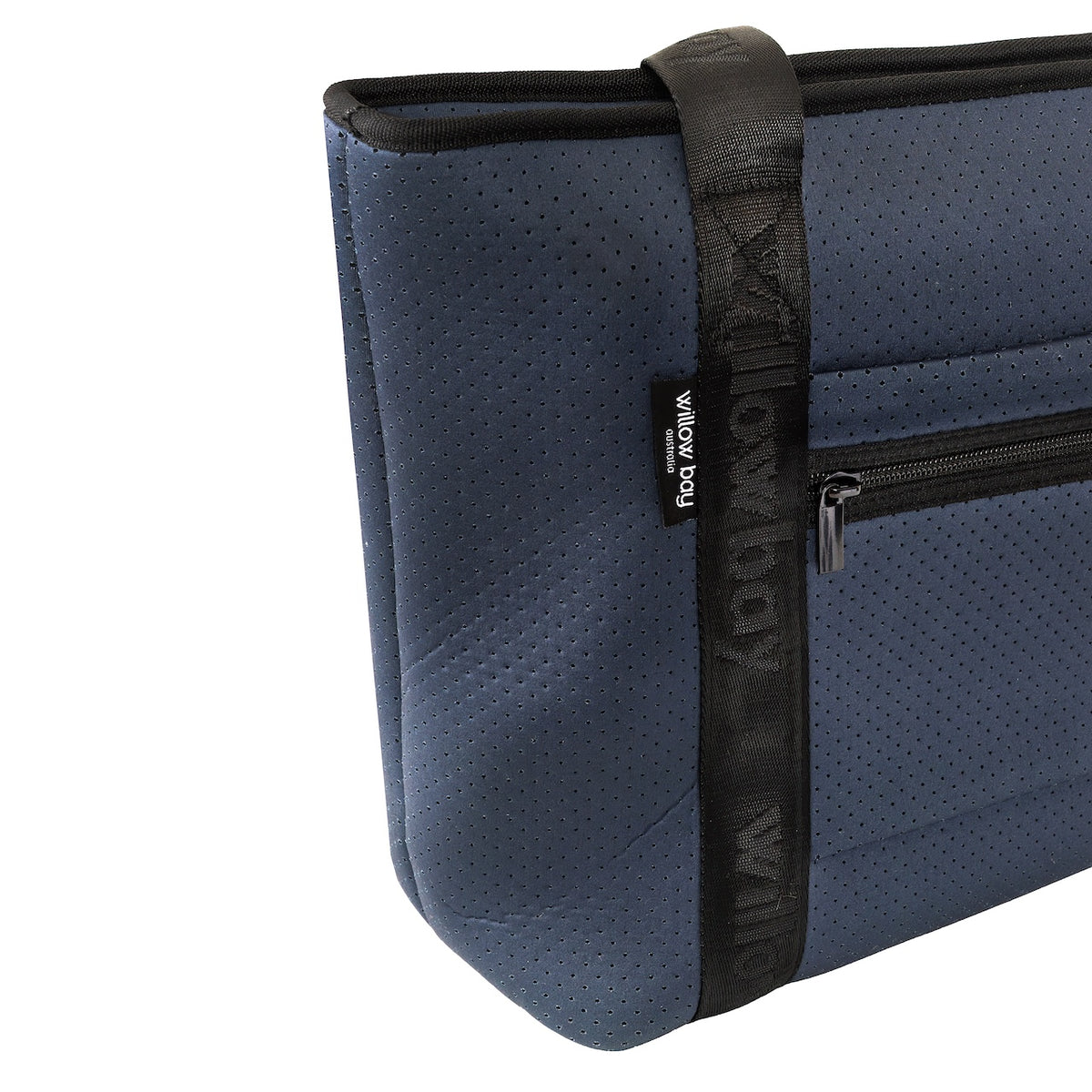 BOUTIQUE TRAVEL Neoprene Tote Bag With Zip (with luggage/trolley sleeve) - MIDNIGHT NAVY