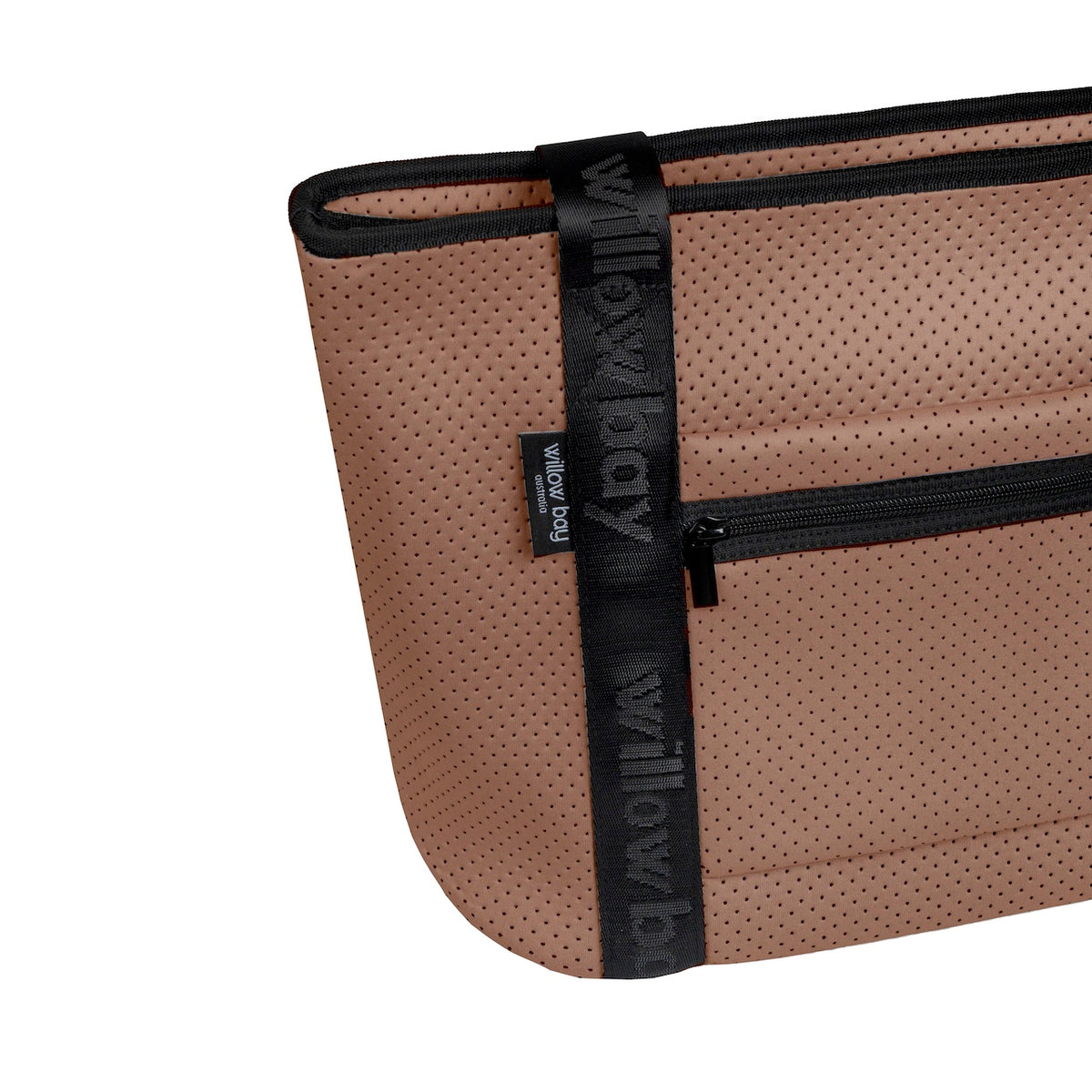 BOUTIQUE TRAVEL Neoprene Tote Bag With Zip (with luggage/trolley sleeve) - TERRACOTTA