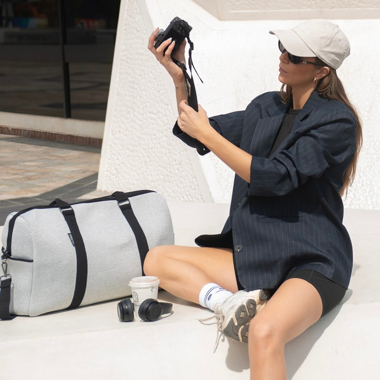 CABIN BAG Neoprene (with Luggage/Trolley Sleeve) - LIGHT MARLE