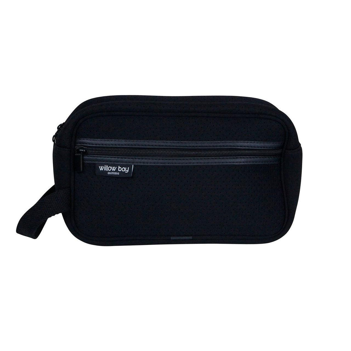 COSMETIC Bag Neoprene - BLACK-Toiletry Bag-Willow Bay Australia