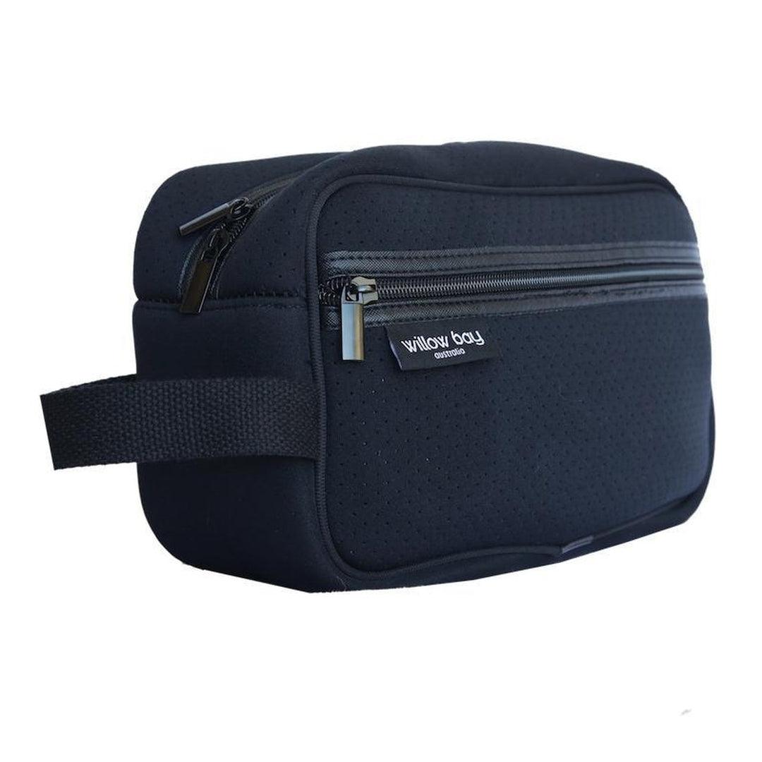COSMETIC Bag Neoprene - BLACK-Toiletry Bag-Willow Bay Australia