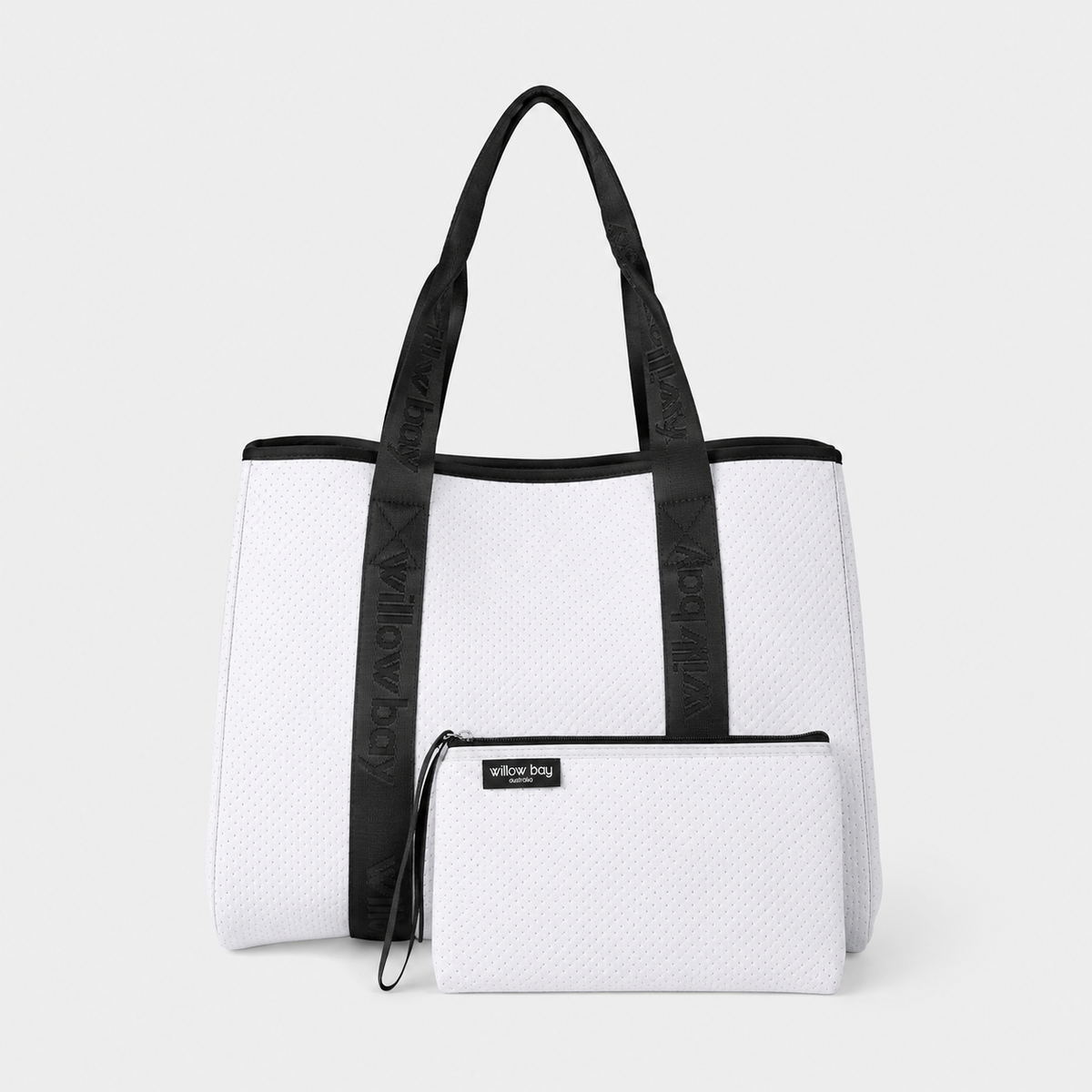 Daydreamer Branded Tote - White & Black