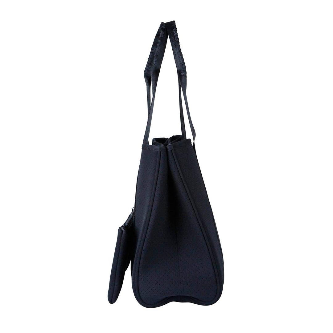 DAYDREAMER BRANDED Neoprene Tote Bag - BLACK-neoprene bag-shopping bag-handbag-travel bag-washable-vegan bag-Willow Bay Australia