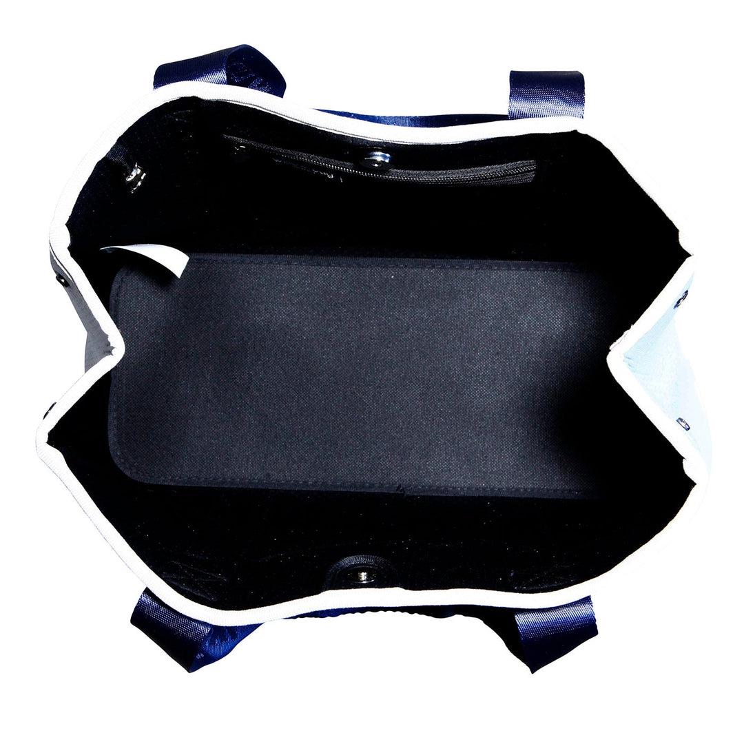 DAYDREAMER BRANDED Neoprene Tote Bag - LIGHT MARLE / NAVY-neoprene bag-shopping bag-handbag-travel bag-washable-vegan bag-Willow Bay Australia