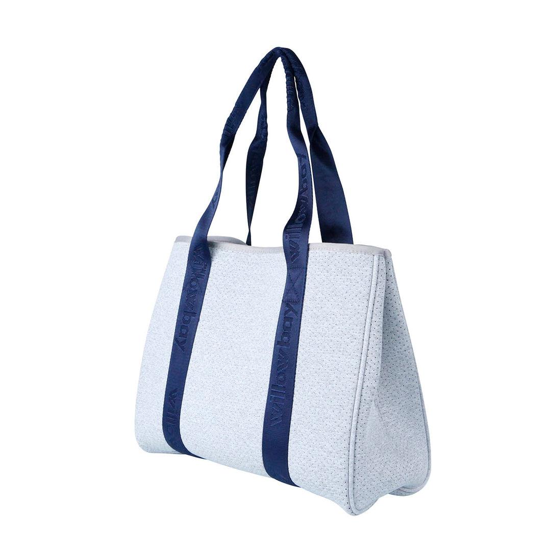 DAYDREAMER BRANDED Neoprene Tote Bag - LIGHT MARLE / NAVY-neoprene bag-shopping bag-handbag-travel bag-washable-vegan bag-Willow Bay Australia