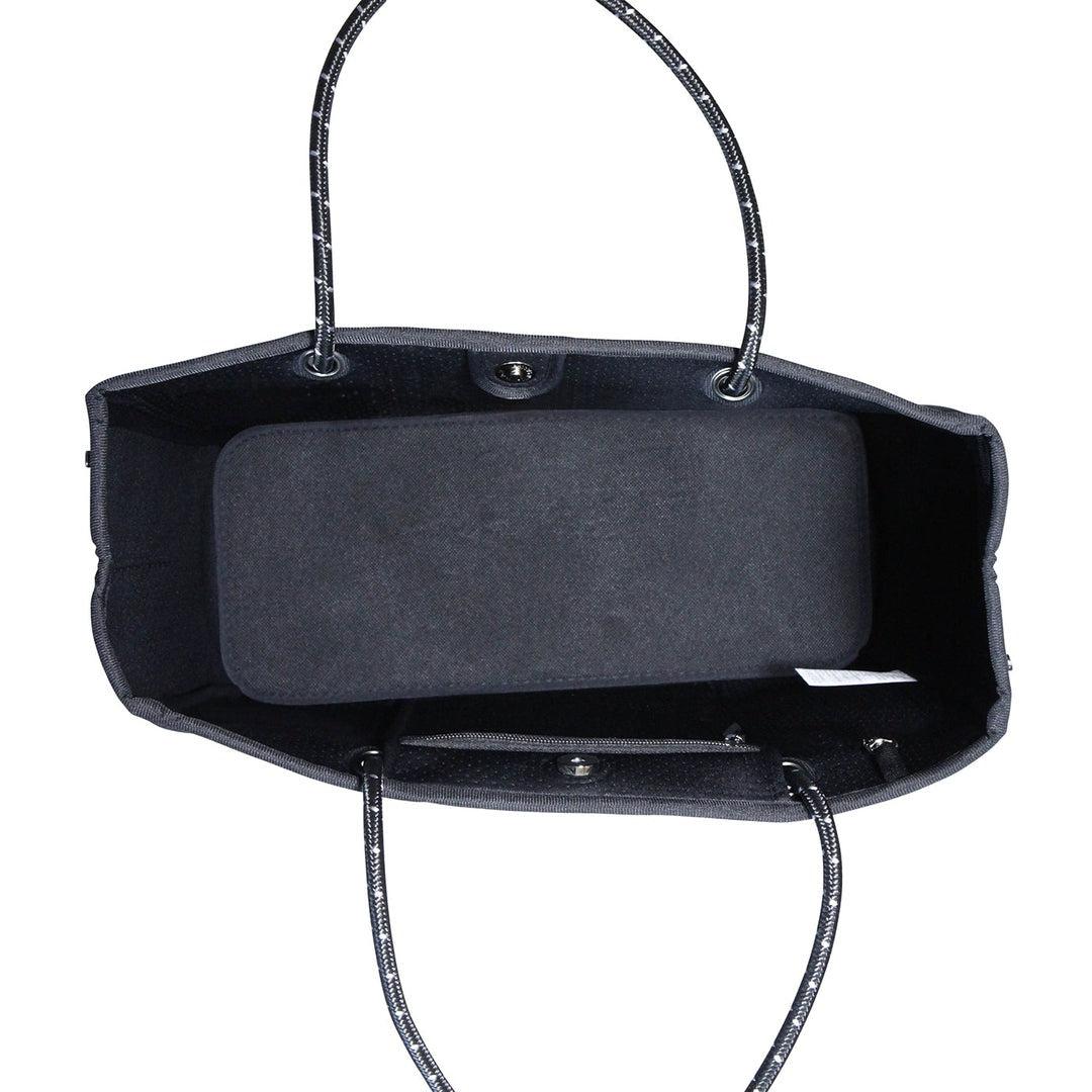 DAYDREAMER Neoprene Tote Bag with Closure - LIGHT MARLE-neoprene bag-shopping bag-handbag-travel bag-washable-vegan bag-Willow Bay Australia