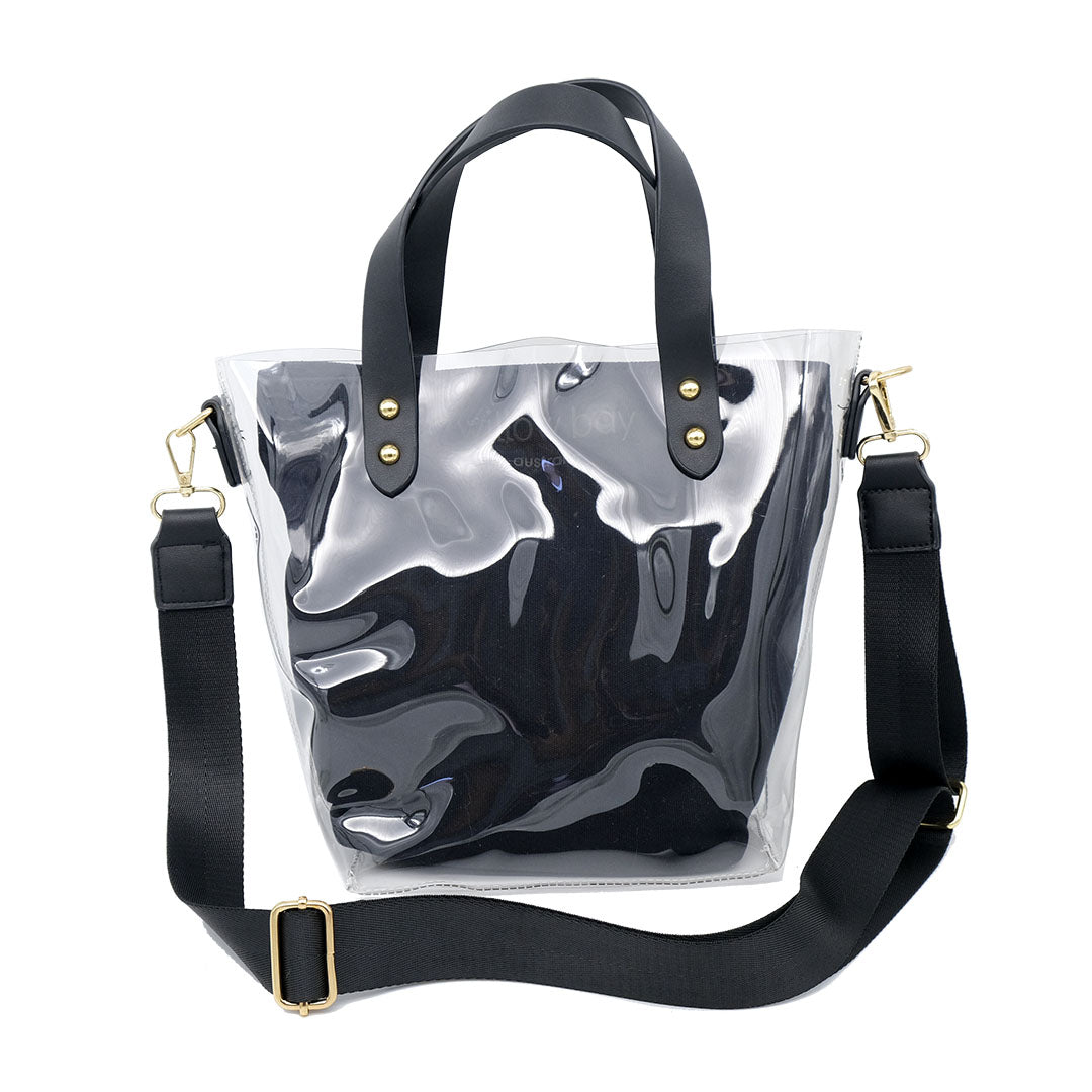 Milan Mini PVC Tote- Black