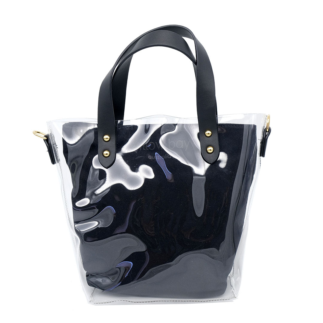Milan Mini PVC Tote- Black