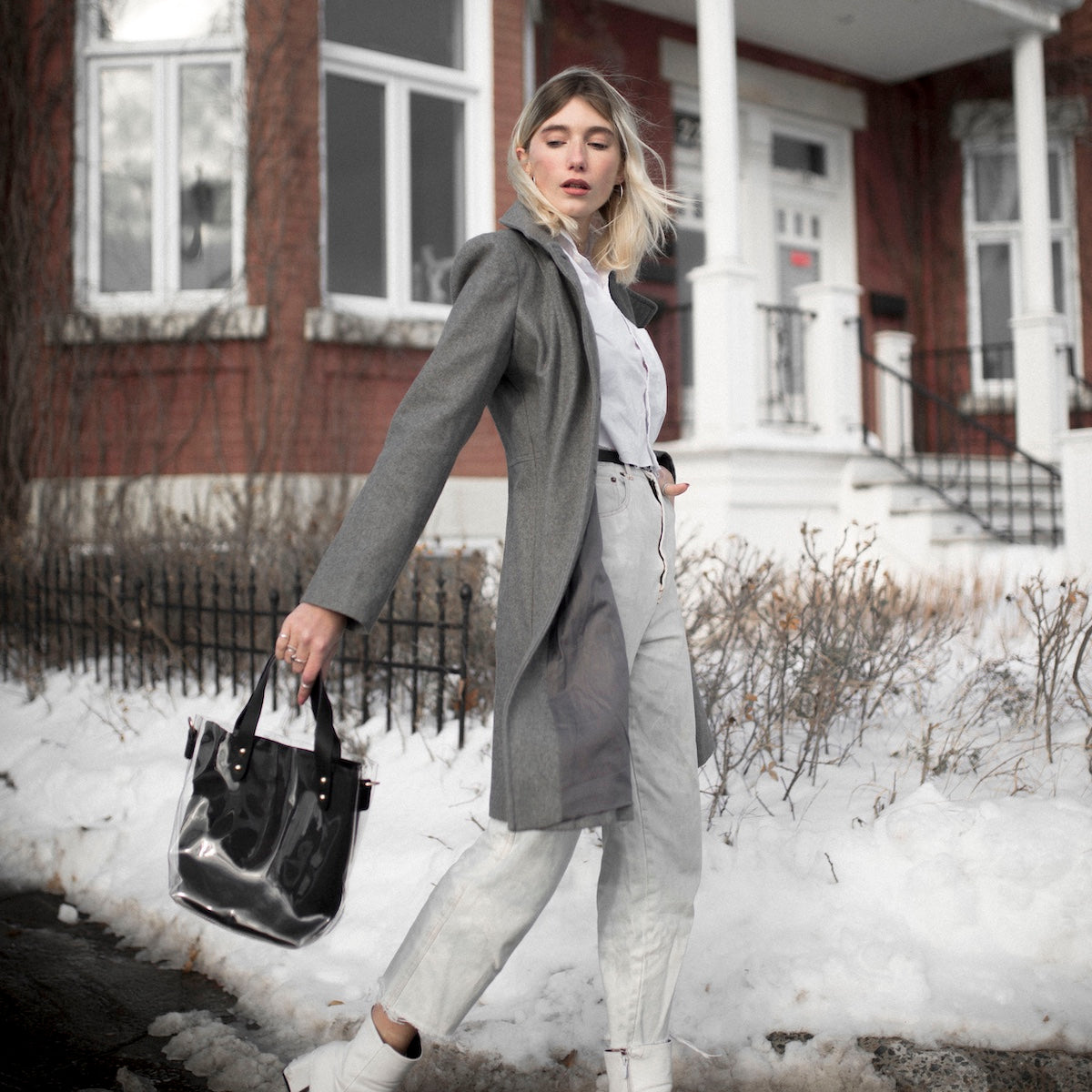 Milan Mini PVC Tote- Black