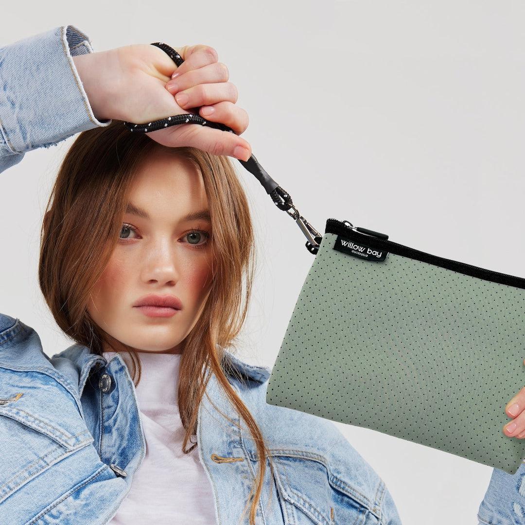 POUCH - LARGE - NEOPRENE ZIP CLOSURE - Assorted colours-Pouch-Willow Bay Australia