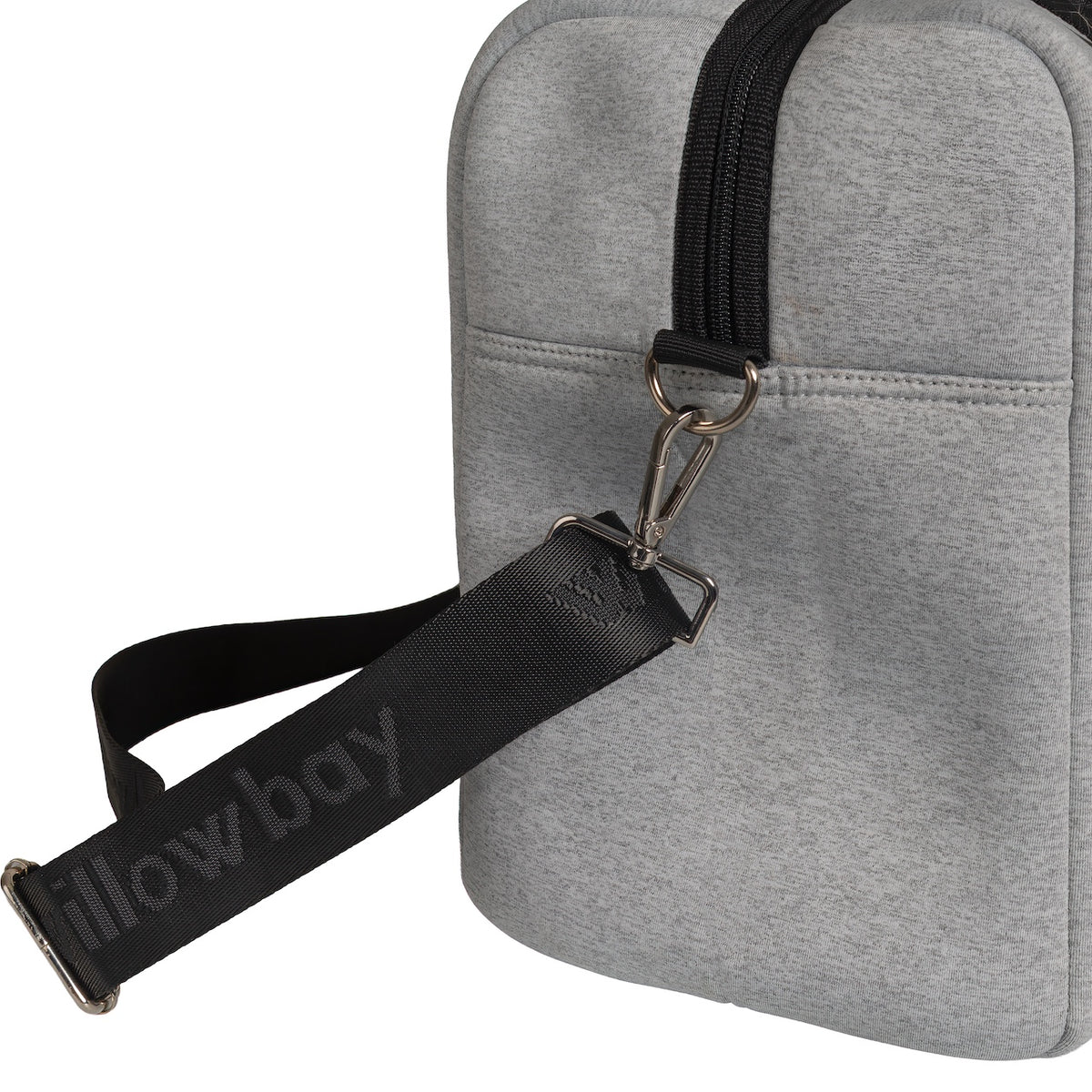 VOGUE TRAVEL DUFFEL Bag (with luggage/trolley sleeve) - Light Marle (Black Handle)