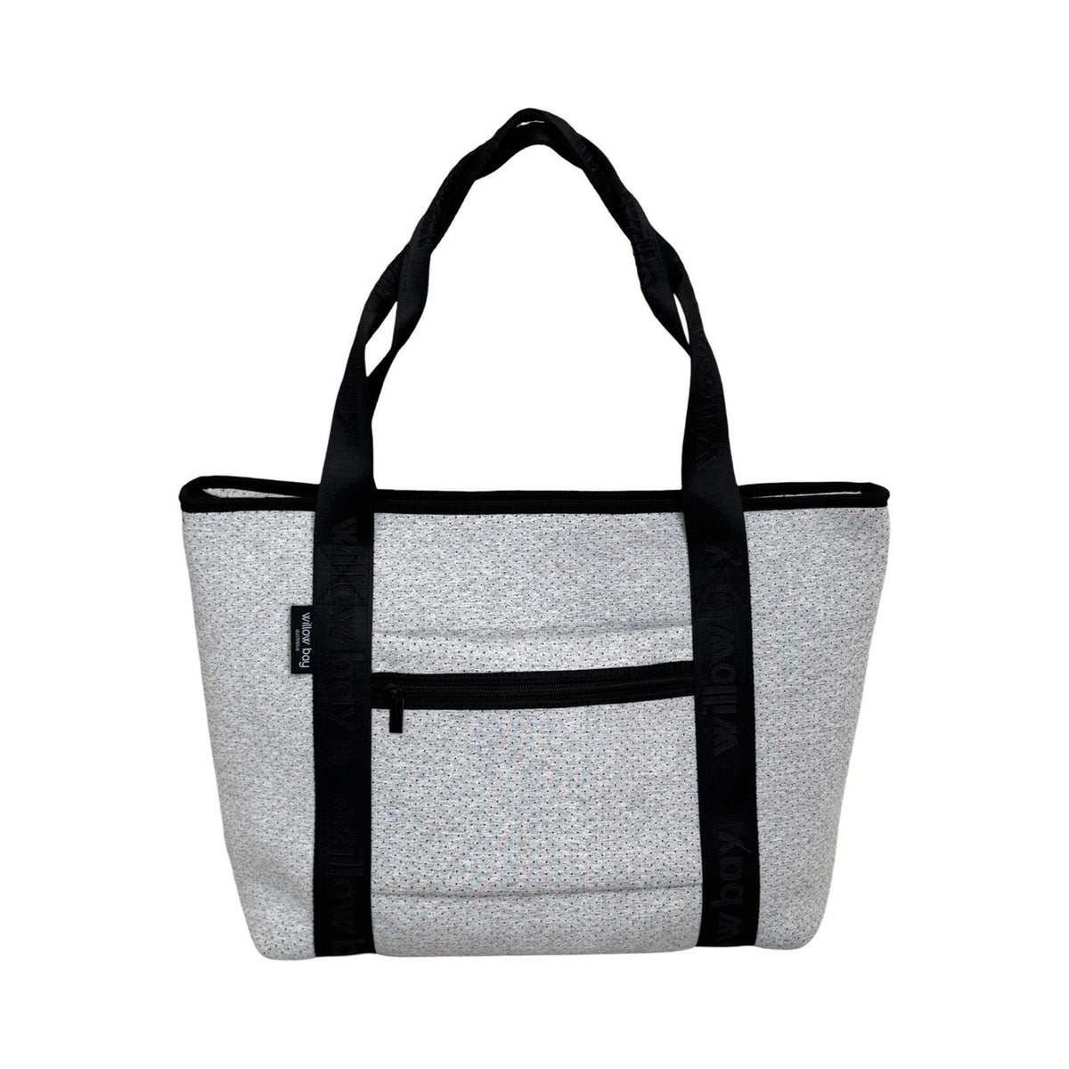 BOUTIQUE TRAVEL Neoprene Tote Bag With Zip (with luggage/trolley sleeve) - LIGHT MARLE-Zip Tote-Willow Bay Australia
