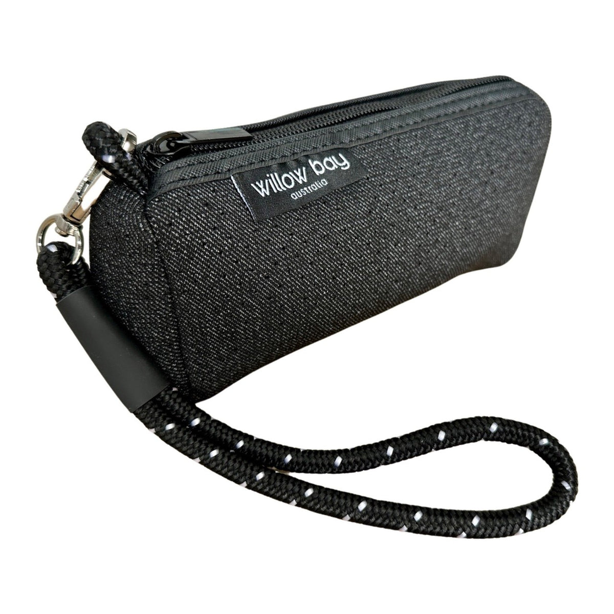 WRISTLET Neoprene - BLACK DENIM-clutch-sports bag-neoprene bag-running bag-pouch-toiletries bag-cosmetic bag-Willow Bay Australia