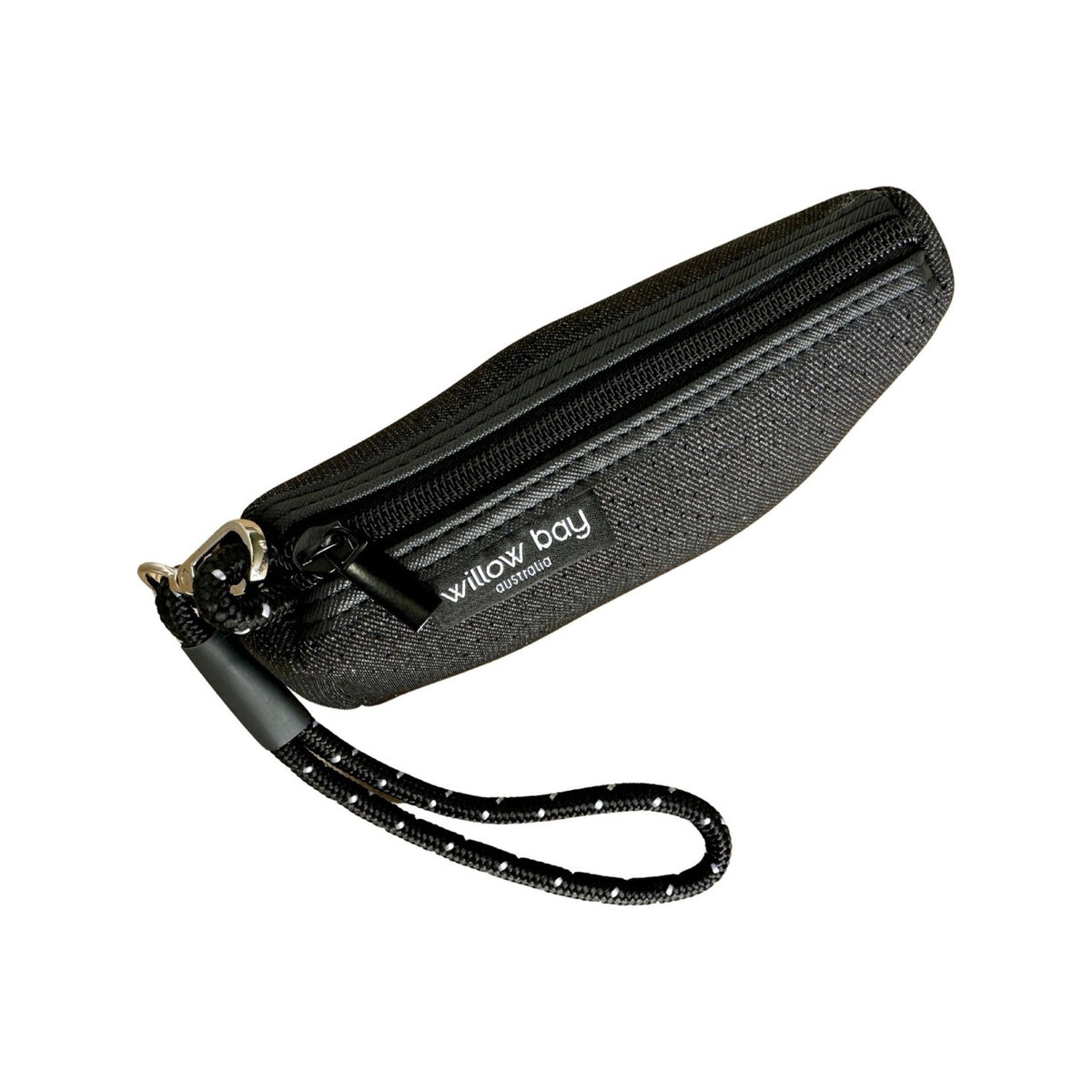 WRISTLET Neoprene - BLACK DENIM-clutch-sports bag-neoprene bag-running bag-pouch-toiletries bag-cosmetic bag-Willow Bay Australia