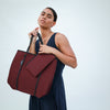 DAYDREAMER Neoprene Tote Bag with Closure - BURGUNDY-Sale-Willow Bay Australia