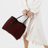 DAYDREAMER Neoprene Tote Bag with Closure - BURGUNDY-Sale-Willow Bay Australia