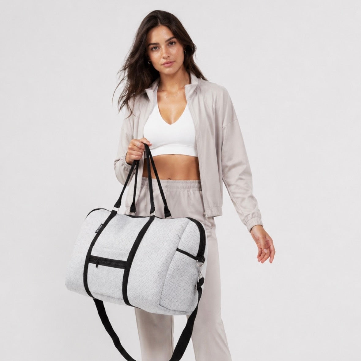 CABIN BAG Neoprene (with Luggage/Trolley Sleeve) - LIGHT MARLE