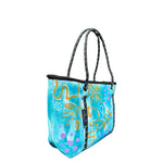 Natalie Broham x Willow Bay Wearable Art Boutique Mini #NB14-neoprene bag-shopping bag-handbag-art-artist-wearable art-hand painted tote-vegan bag-Willow Bay Australia