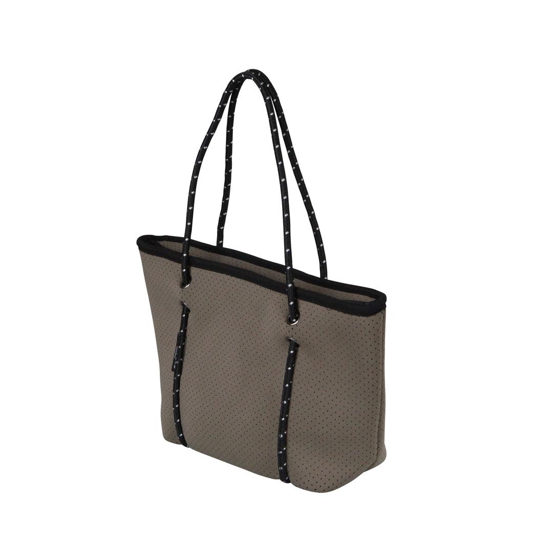 BOUTIQUE MINI Neoprene Tote Bag With Zip - SAGE-neoprene bag-shopping bag-handbag-travel bag-washable-vegan bag-Willow Bay Australia