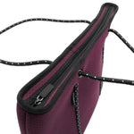 BOUTIQUE Neoprene Tote Bag With Zip - BURGUNDY-BOUTIQUE Neoprene Tote Bag With Zip - BLACK - Willow Bay -Offering gorgeous chic style & functionality, our black Boutique Neoprene Tote bags are ideal for everyday use. Free shipping for AU & NZ. Shop Now!-neoprene bag-shopping bag-handbag-travel bag-washable-vegan bag-Willow Bay Australia