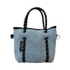 BOUTIQUE TINY Neoprene Tote Bag With Zip - BLUE DENIM