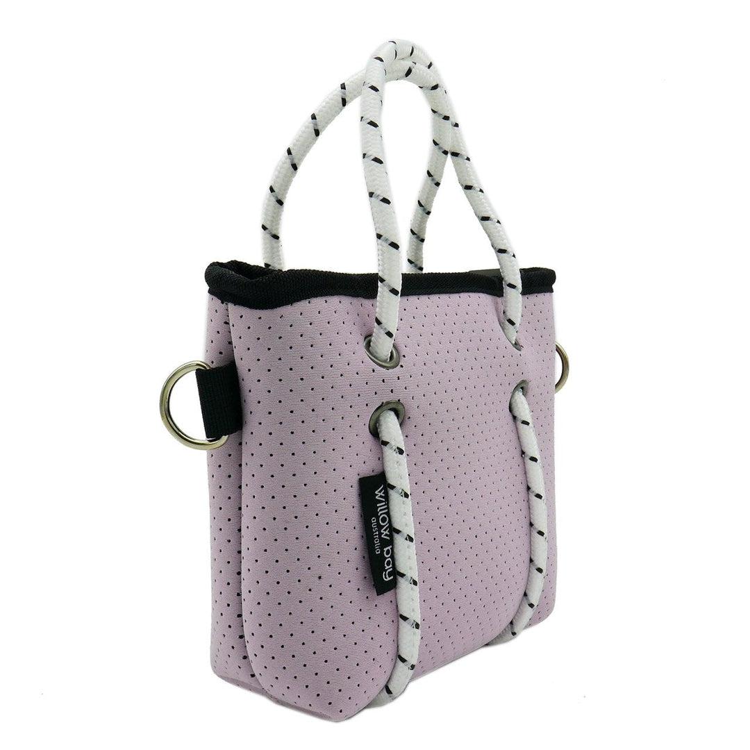 BOUTIQUE TINY Neoprene Tote Bag With Zip - SOFT LILAC-neoprene bag-shopping bag-handbag-travel bag-washable-vegan bag-Willow Bay Australia