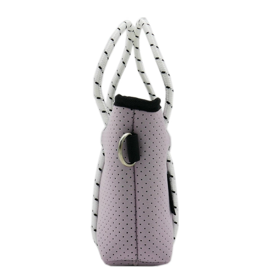 BOUTIQUE TINY Neoprene Tote Bag With Zip - SOFT LILAC-neoprene bag-shopping bag-handbag-travel bag-washable-vegan bag-Willow Bay Australia