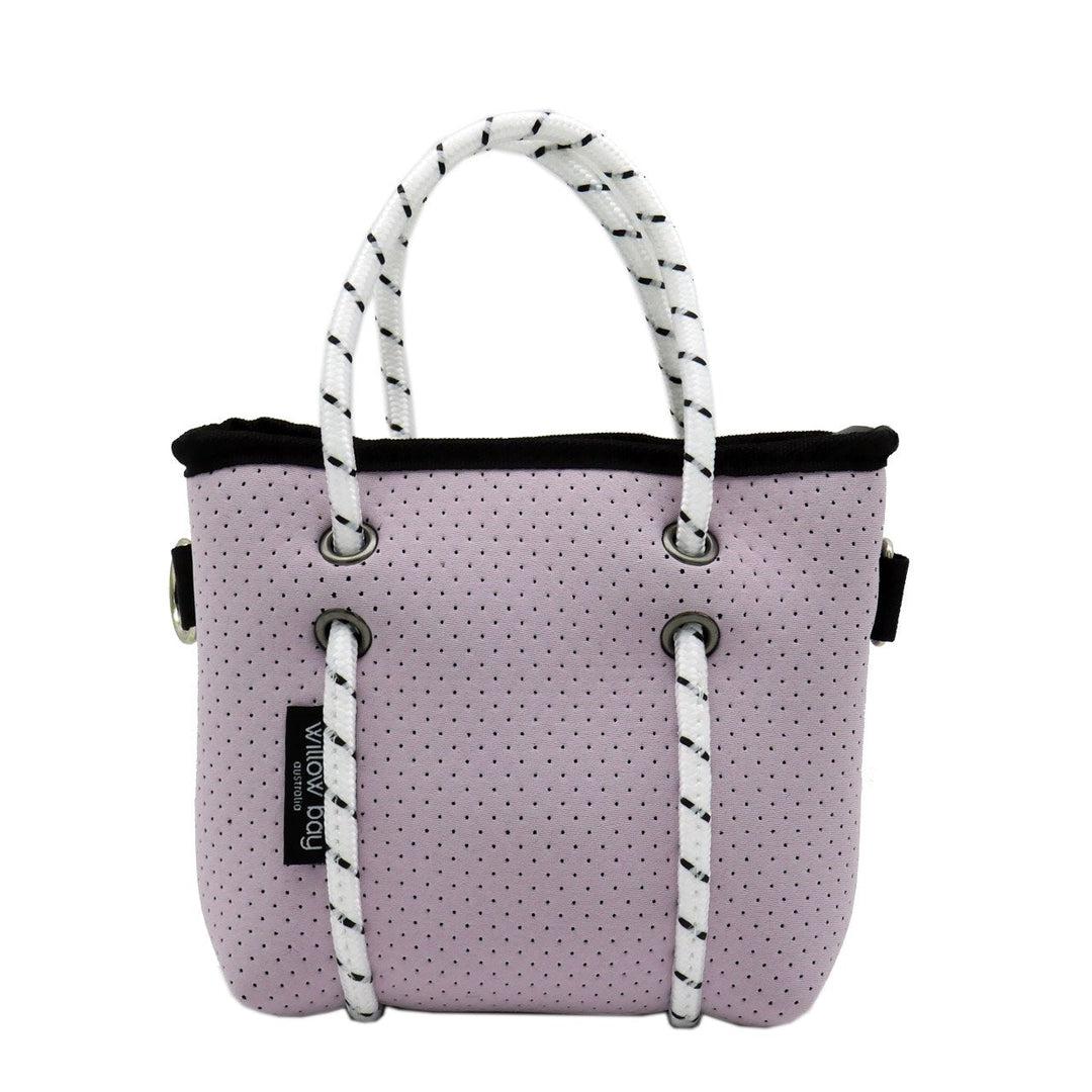 BOUTIQUE TINY Neoprene Tote Bag With Zip - SOFT LILAC-neoprene bag-shopping bag-handbag-travel bag-washable-vegan bag-Willow Bay Australia