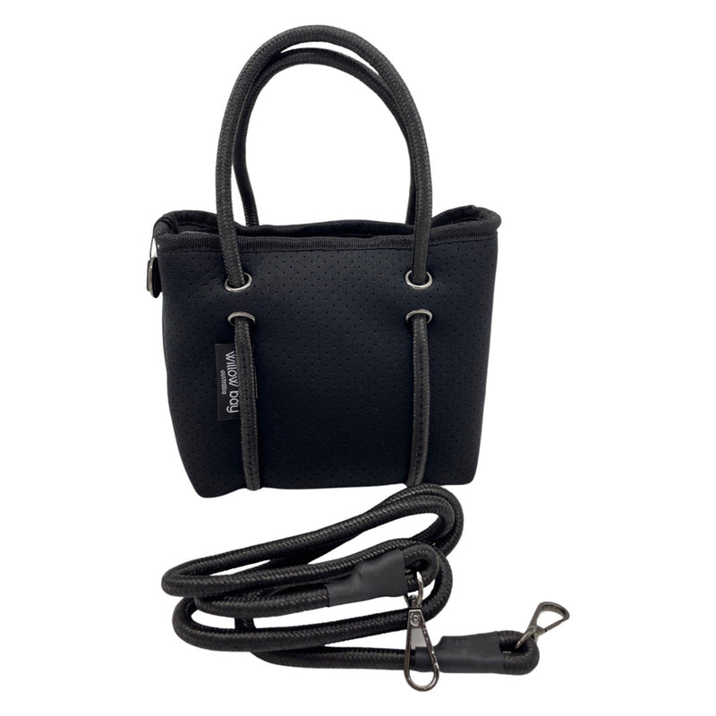 BOUTIQUE TINY Signature Neoprene Tote Bag With Zip - BLACK