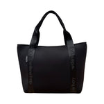 BOUTIQUE TRAVEL Neoprene Tote Bag With Zip (with trolley sleeve) - BLACK