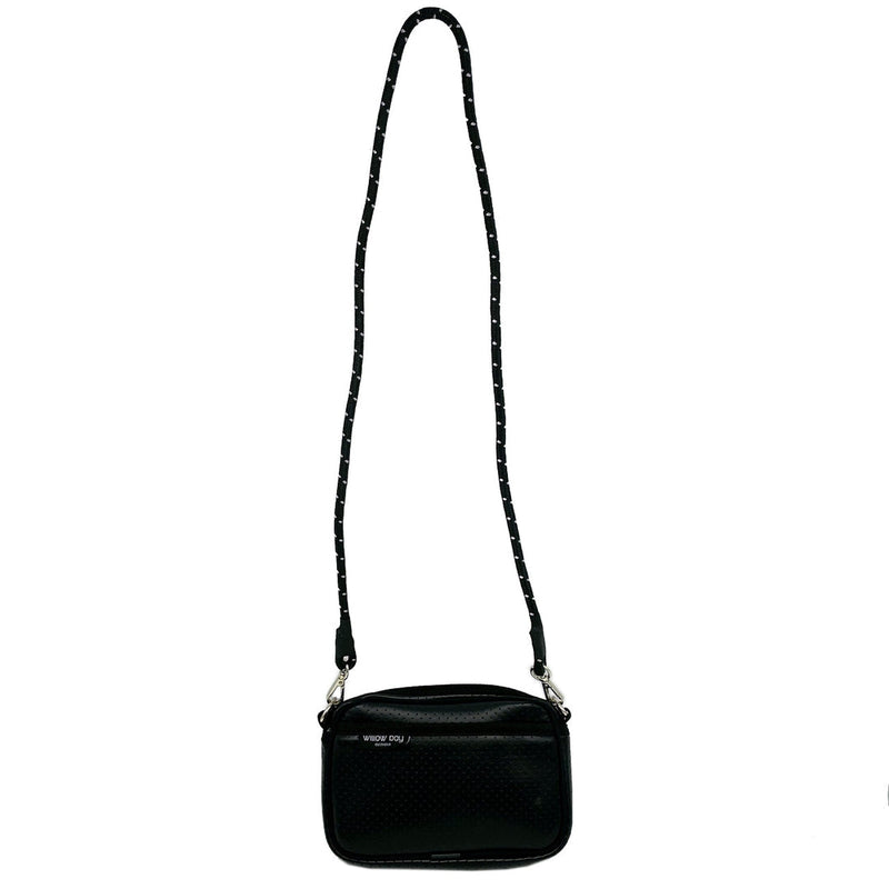 CROSSBODY Neoprene Bag - BLACK LEATHER LOOK-Crossbody-Willow Bay Australia