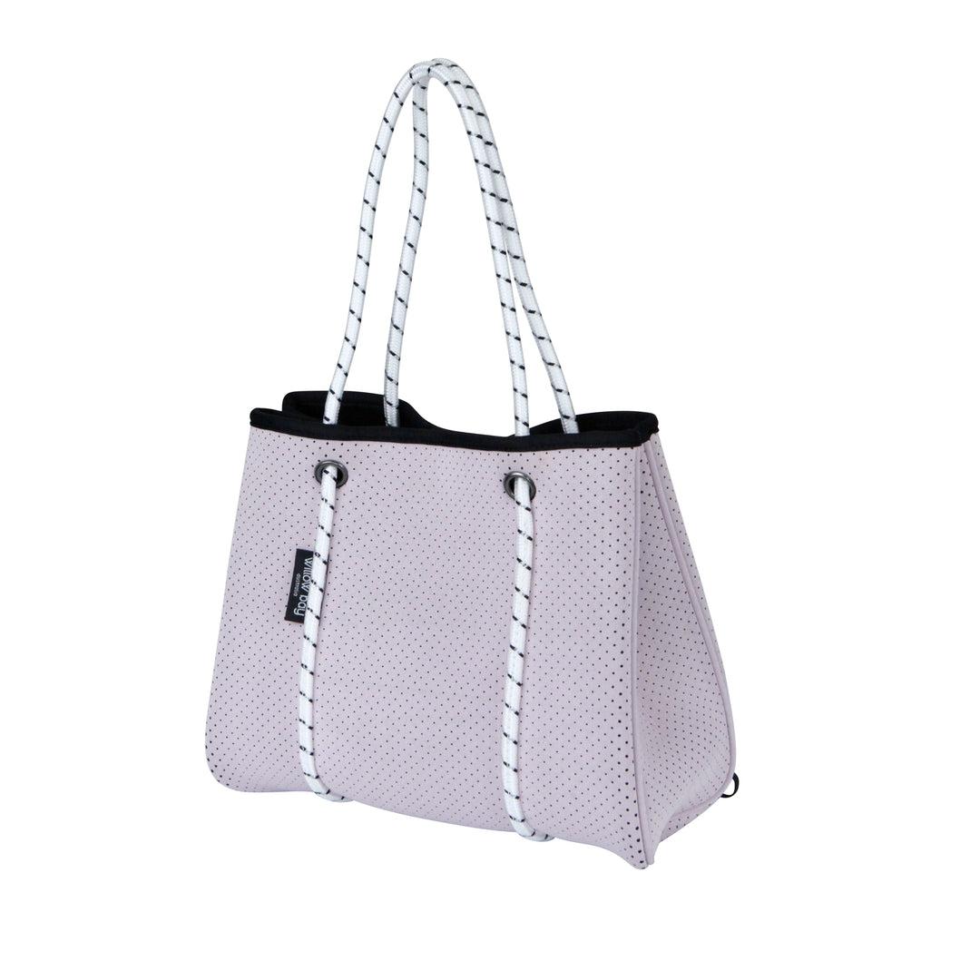 DAYDREAMER MINI Neoprene Tote Bag With Closure - SOFT LILAC-neoprene bag-shopping bag-handbag-travel bag-washable-vegan bag-Willow Bay Australia