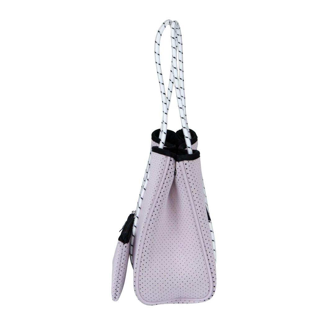 DAYDREAMER MINI Neoprene Tote Bag With Closure - SOFT LILAC-neoprene bag-shopping bag-handbag-travel bag-washable-vegan bag-Willow Bay Australia