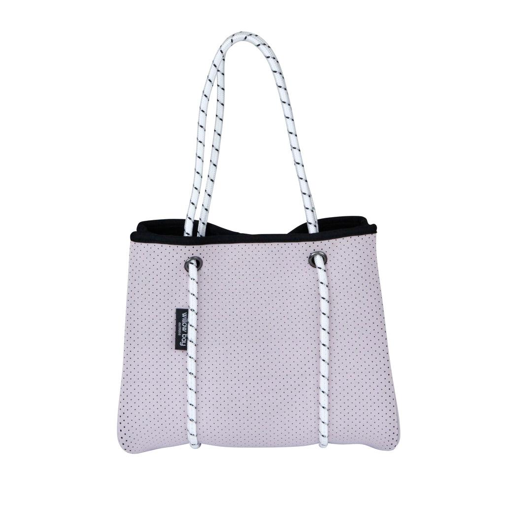 DAYDREAMER MINI Neoprene Tote Bag With Closure - SOFT LILAC-neoprene bag-shopping bag-handbag-travel bag-washable-vegan bag-Willow Bay Australia