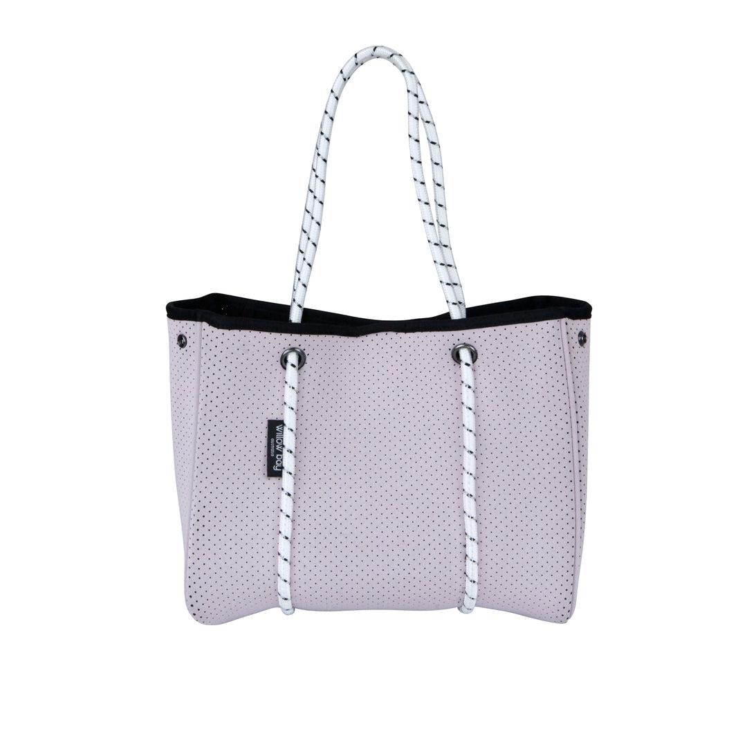 DAYDREAMER MINI Neoprene Tote Bag With Closure - SOFT LILAC-neoprene bag-shopping bag-handbag-travel bag-washable-vegan bag-Willow Bay Australia