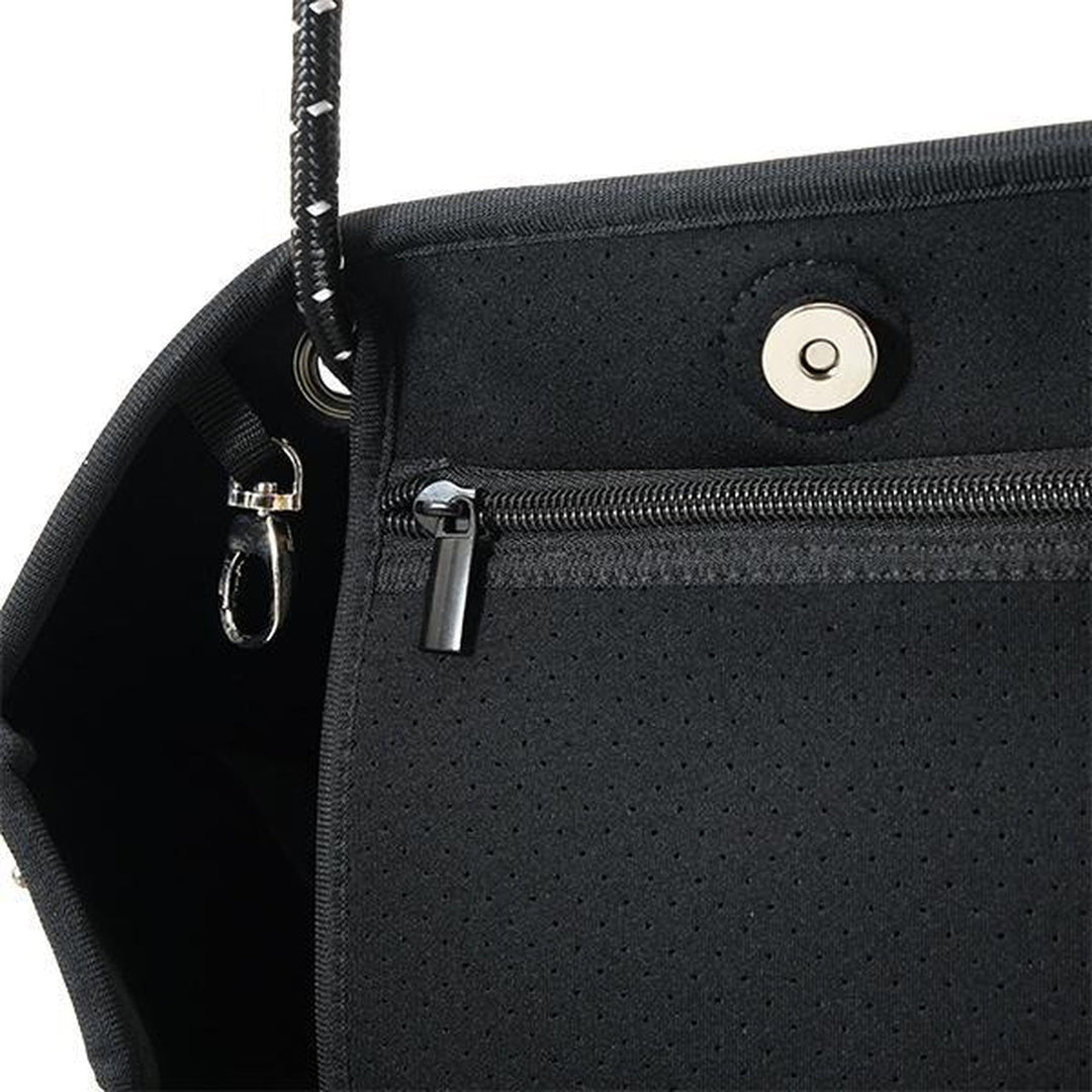 DAYDREAMER Neoprene Tote Bag with Closure - BURGUNDY-neoprene bag-shopping bag-handbag-travel bag-washable-vegan bag-Willow Bay Australia