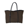 DAYDREAMER Neoprene Tote Bag With Closure - OLIVE-neoprene bag-shopping bag-handbag-travel bag-washable-vegan bag-Willow Bay Australia
