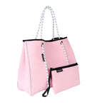 DAYDREAMER Neoprene Tote Bag With Closure - PINK