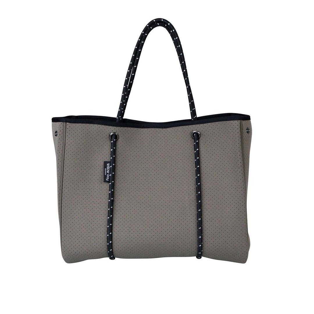 DAYDREAMER Neoprene Tote Bag With Closure - SAGE-neoprene bag-shopping bag-handbag-travel bag-washable-vegan bag-Willow Bay Australia